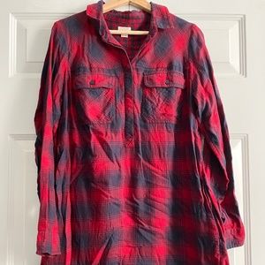 J Crew Plaid Shirt Dress